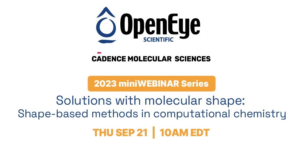 miniWebinars Series: Solutions with molecular shape: Shape-based methods in computational chemistry event logo