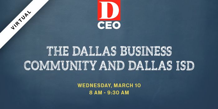 The Dallas Business Community and Dallas ISD event logo