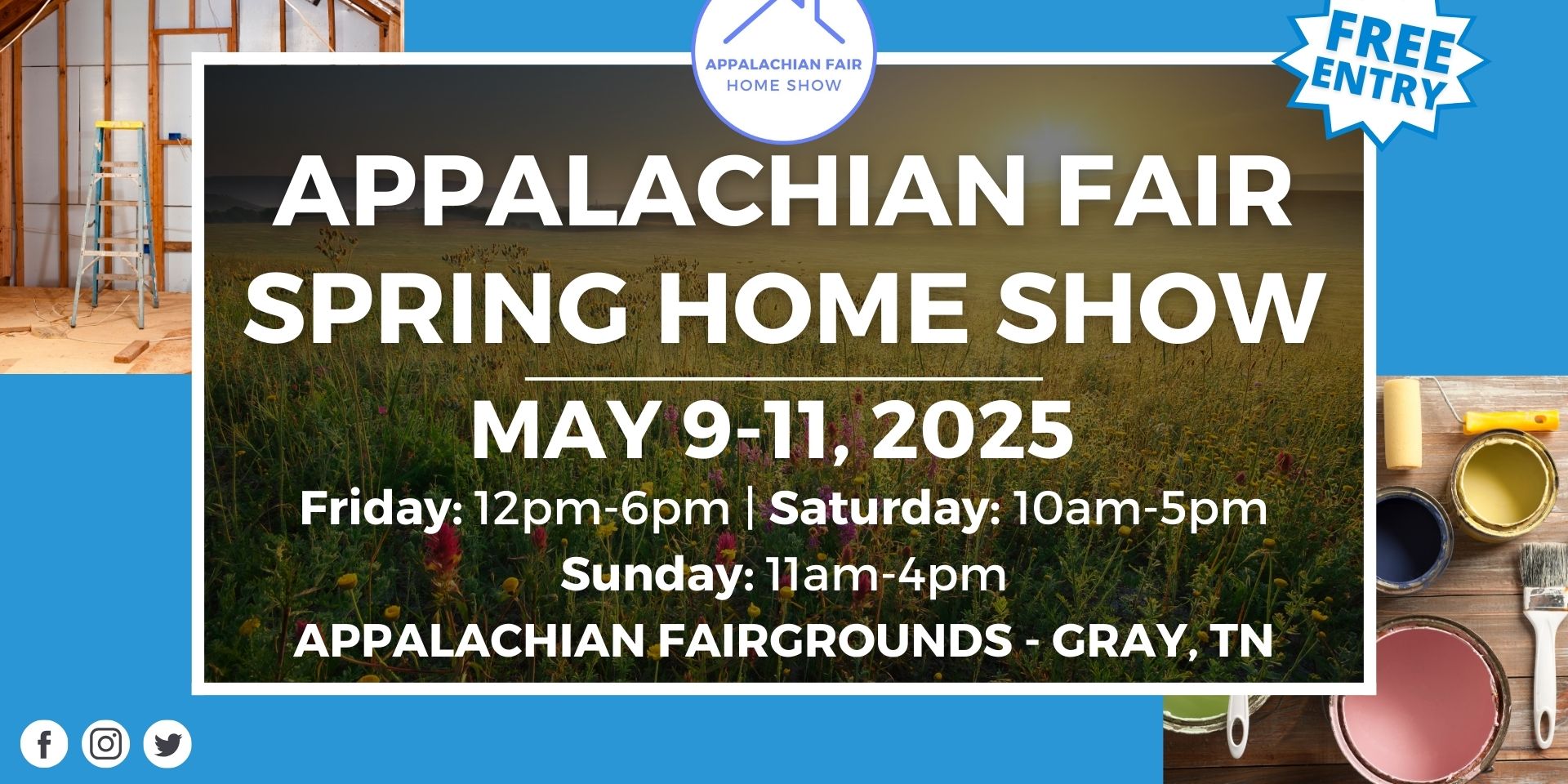 Appalachian Fair Home Show, May 2025, Fri, May 9th, 2025 1200 PM Accelevents