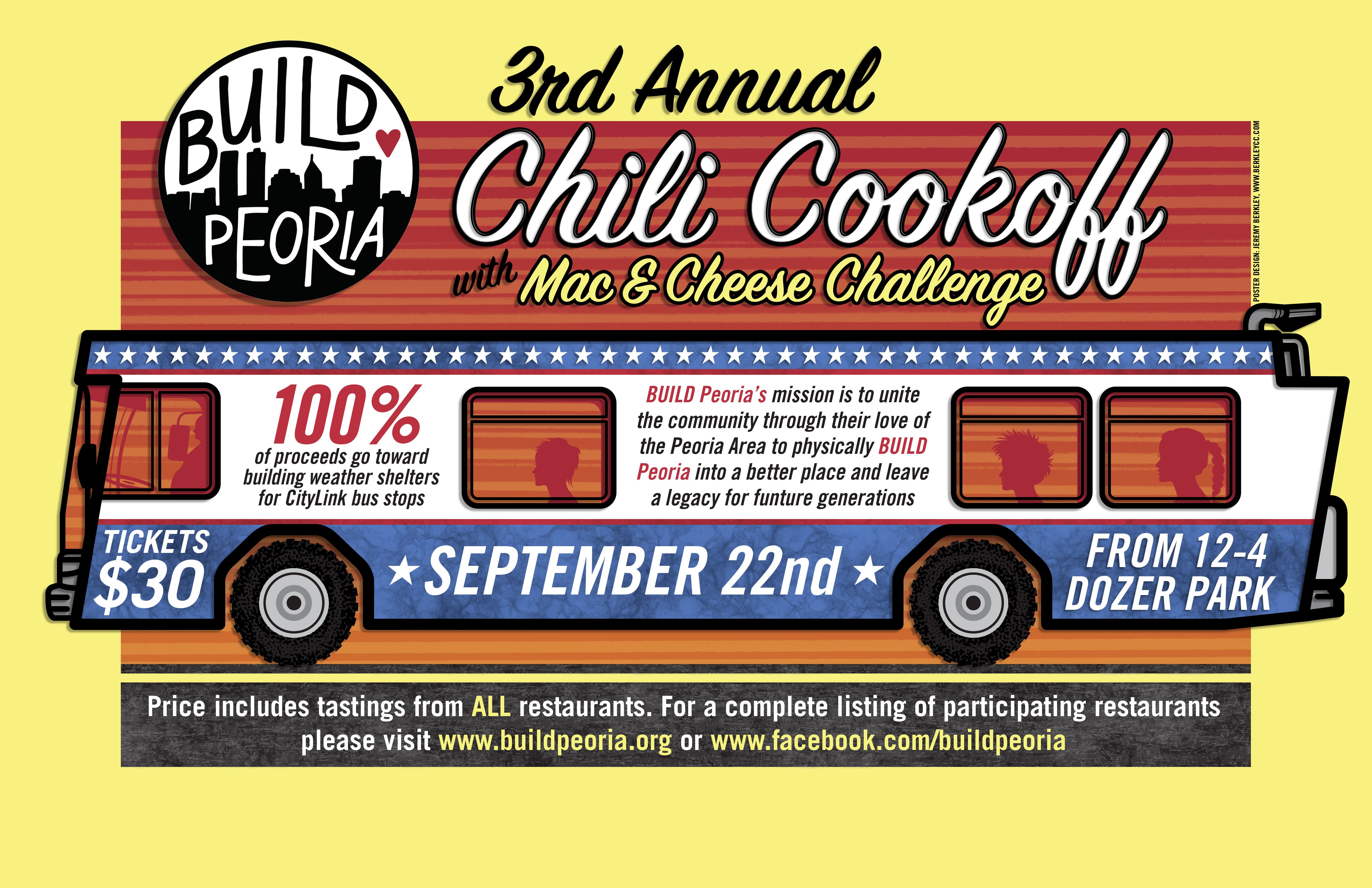 2019 BUILD Peoria Chili Cook Off event logo