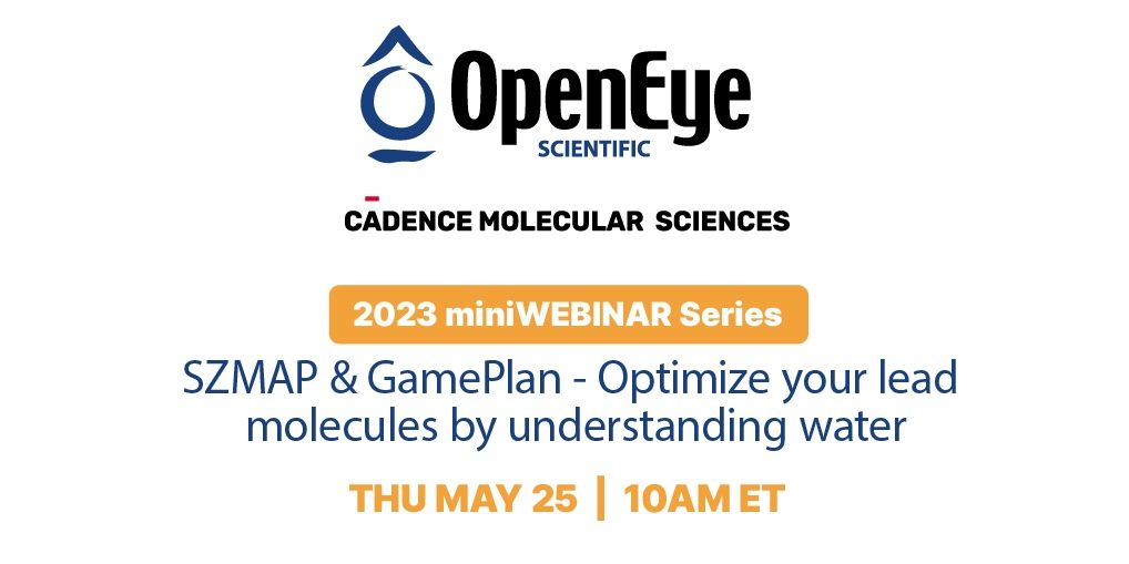 SZMAP & GamePlan - Optimize your lead molecules by understanding water event logo