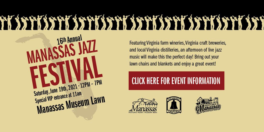 16th Annual Manassas Jazz Festival 2021 event logo