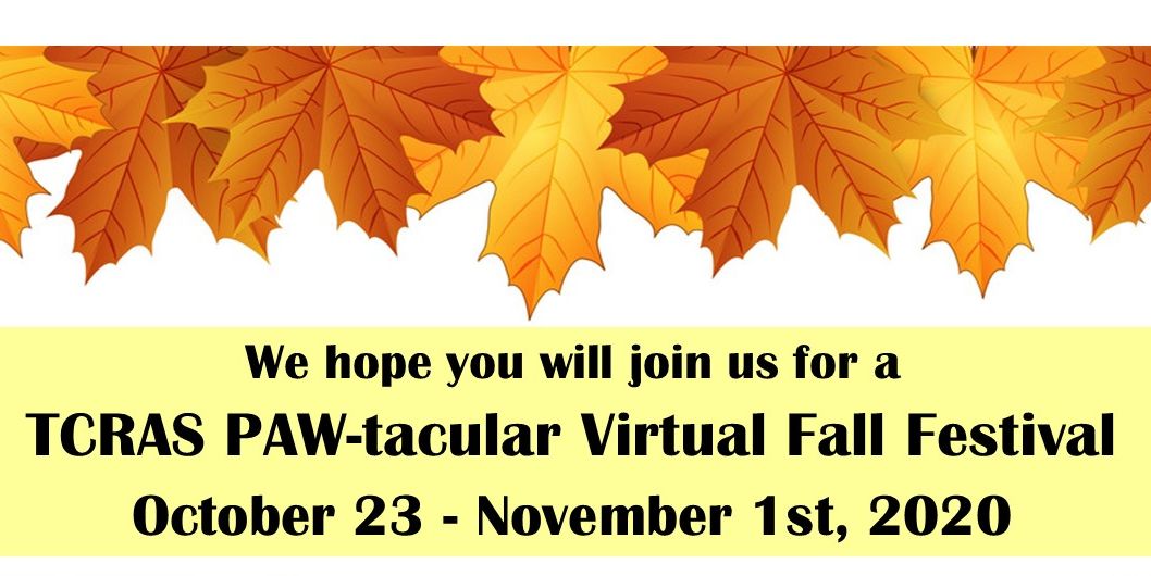 TCRAS PAW-tacular Fall Festival 2020 event logo