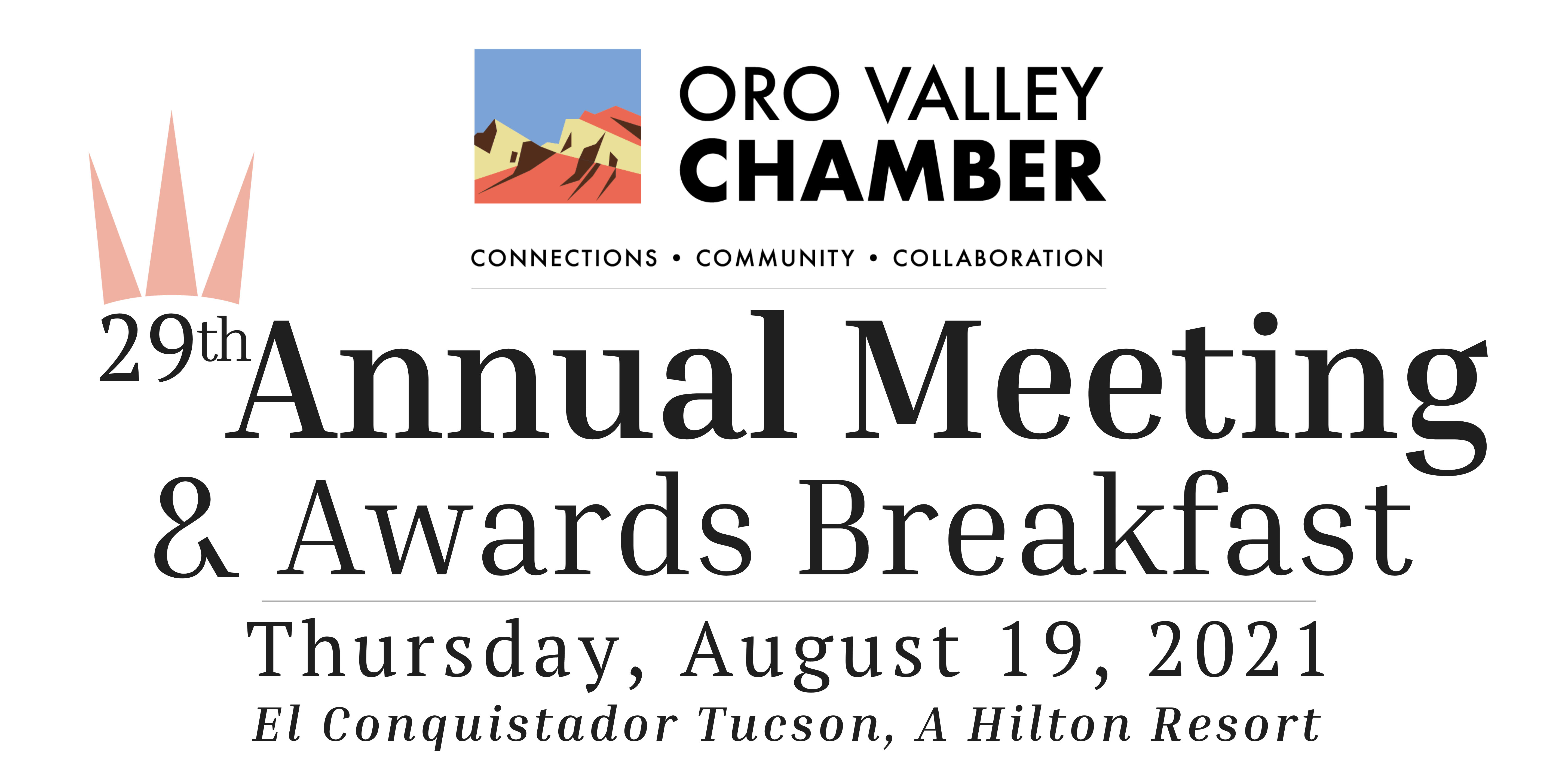 Oro Valley Chamber of Commerce 29th Annual Meeting and Awards Breakfast event logo