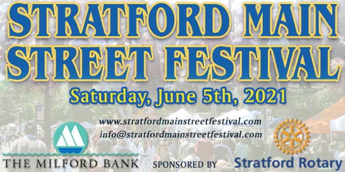 2021 Stratford Main Street Festival    Saturday June 5th 2021 event logo