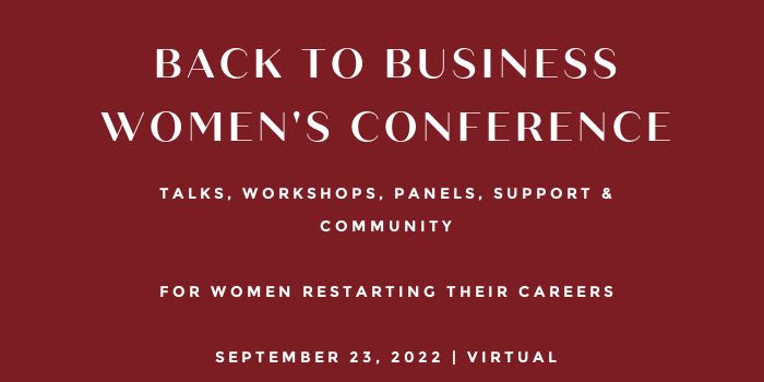 Back to Business Women's Conference event logo