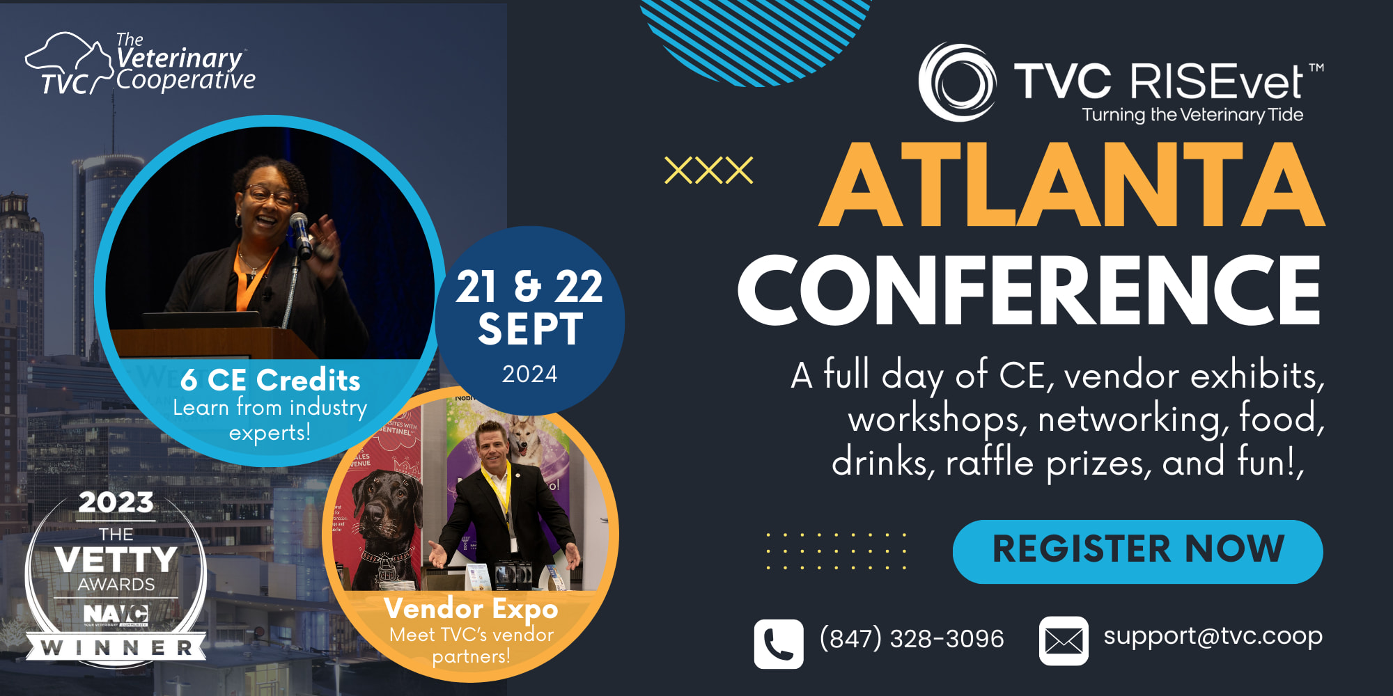 2024 TVC RISEvet™ Atlanta CE Conference event logo