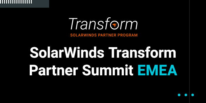 SolarWinds Transform Partner Summit EMEA 2024 event logo