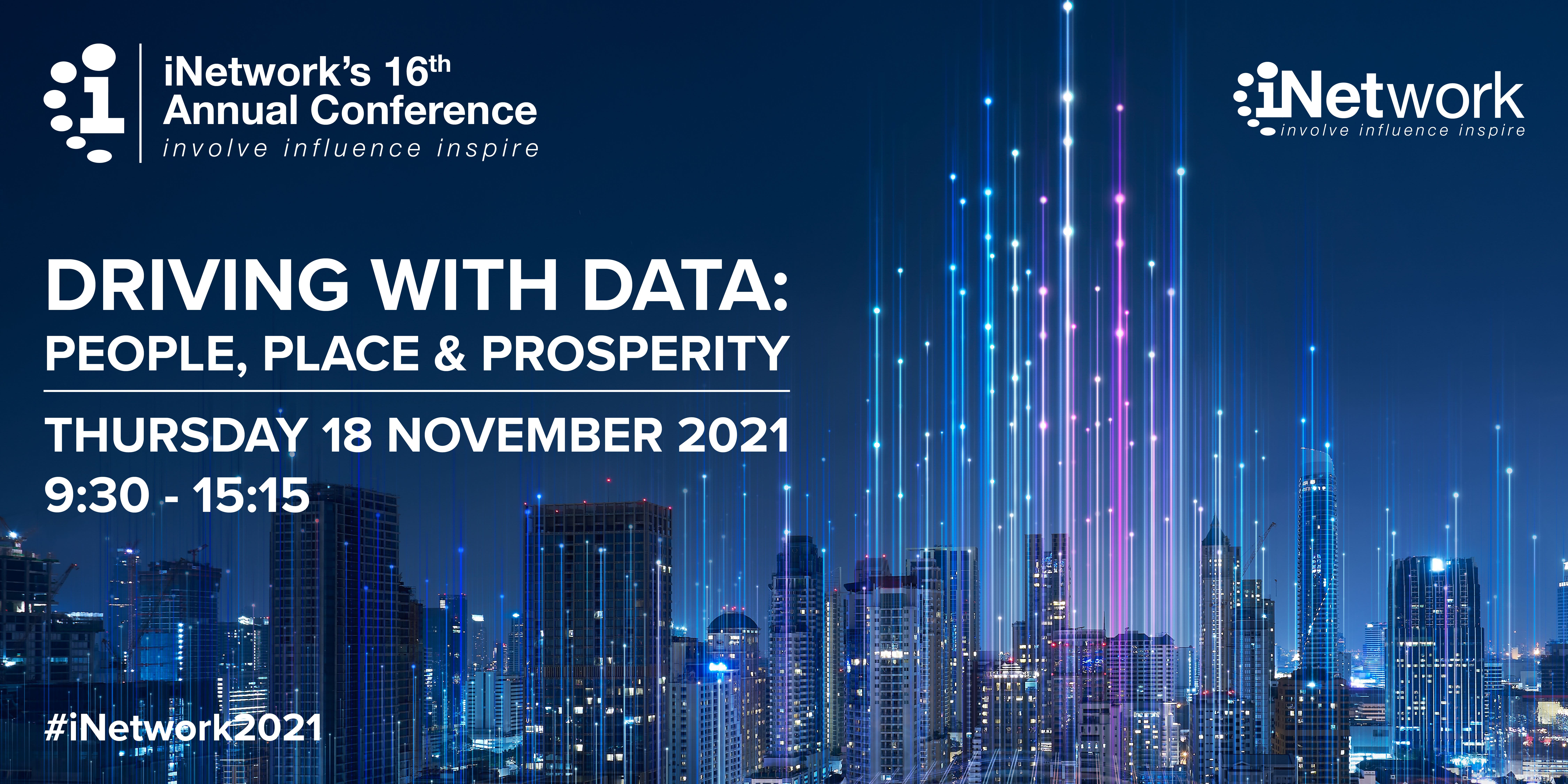 Driving with Data: people, place & prosperity event logo