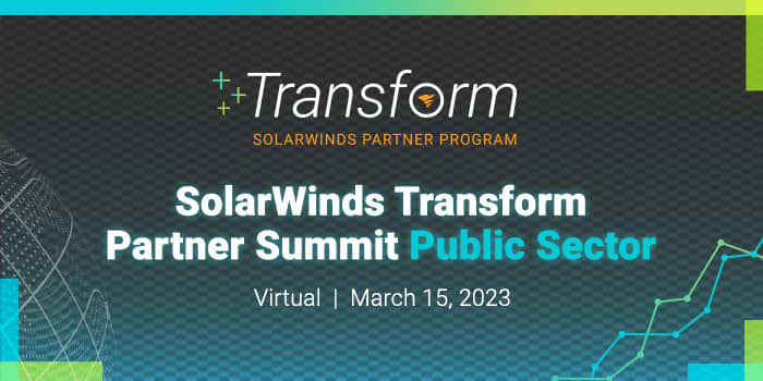 SolarWinds Virtual Public Sector Partner Summit event logo