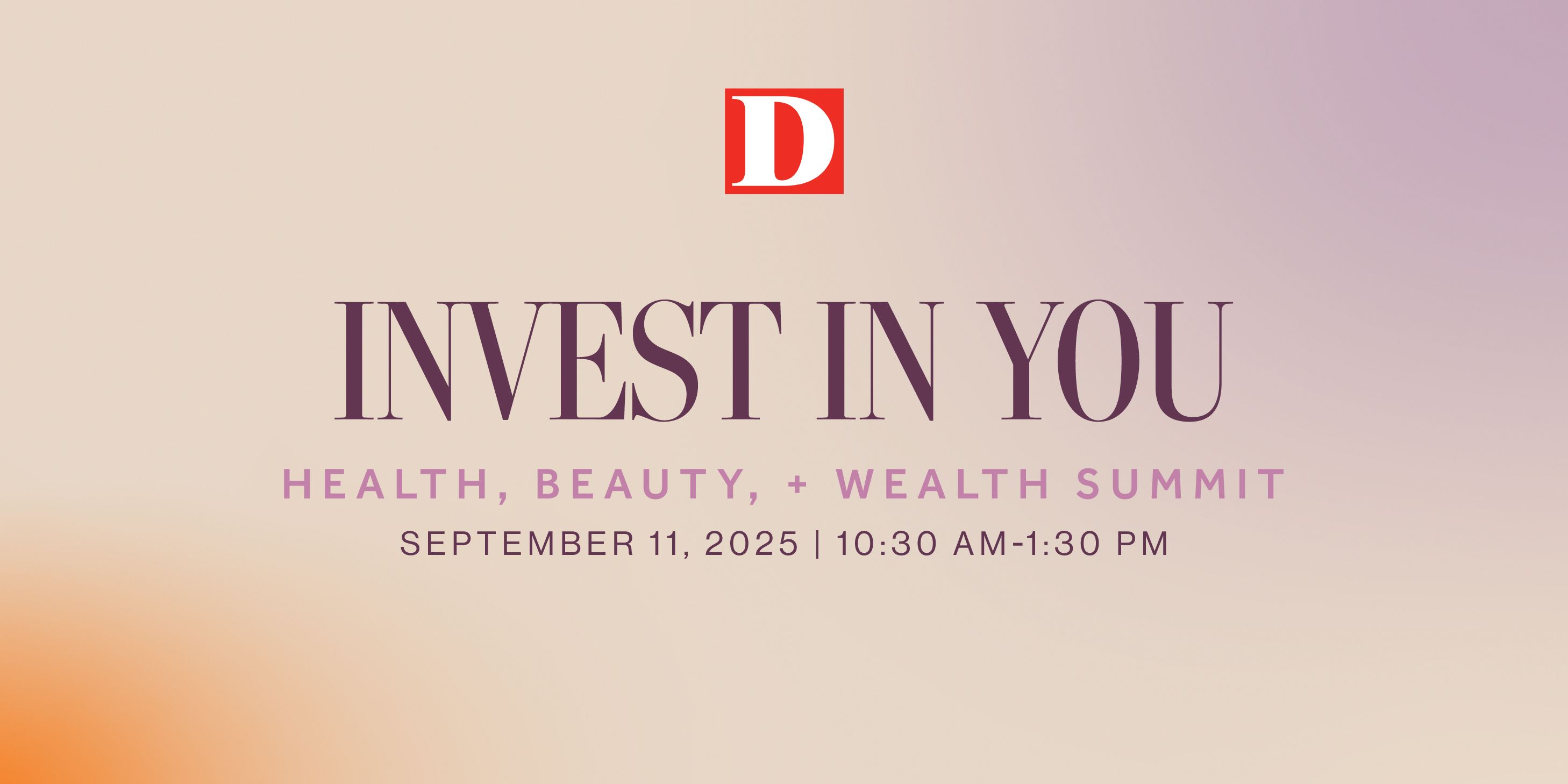 Invest in You: Health, Beauty, & Wealth Summit event logo