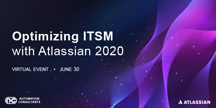 Optimizing ITSM with Atlassian event logo