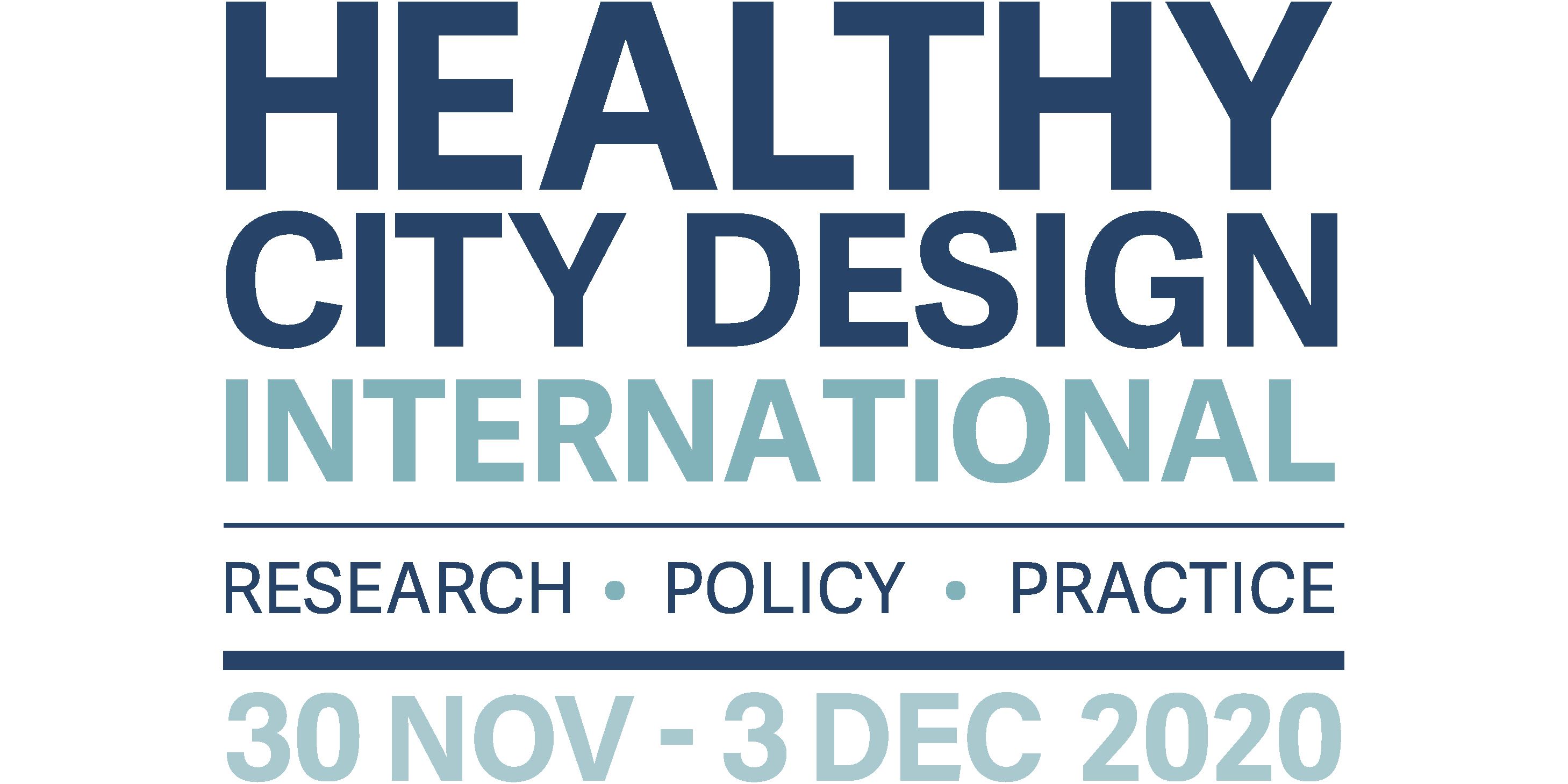 Healthy City Design 2020 International Congress event logo