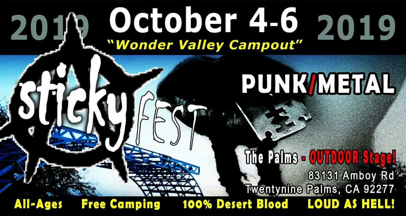 STICKYFEST 2019 "Wonder Valley Campout" event logo