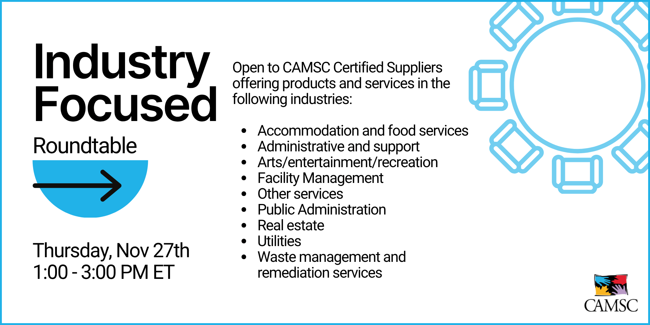 Industry Focused Roundtable - Nov 2025 Session event logo