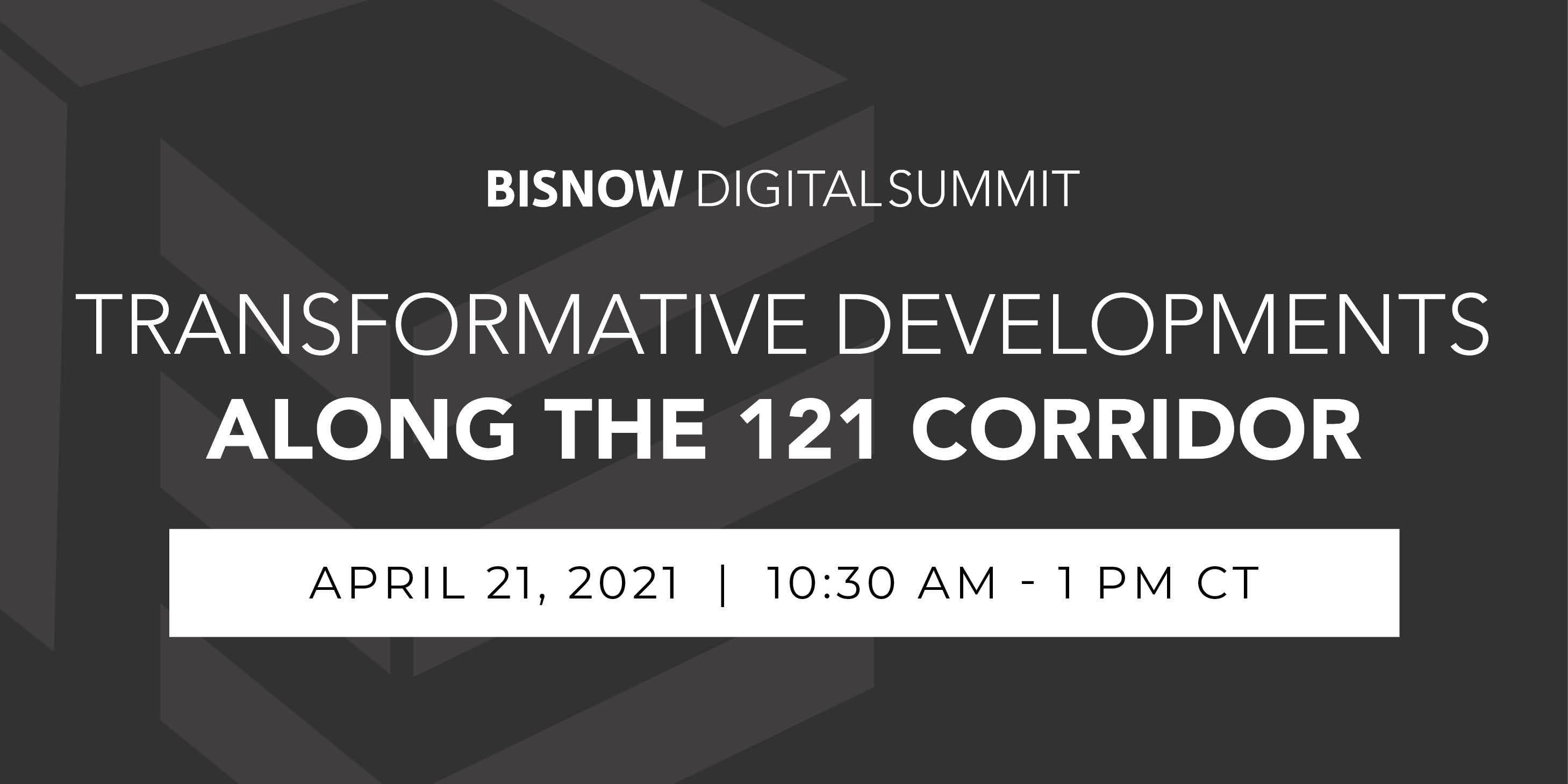 CANCELLED - The Transformative Developments Along The 121 Corridor event logo