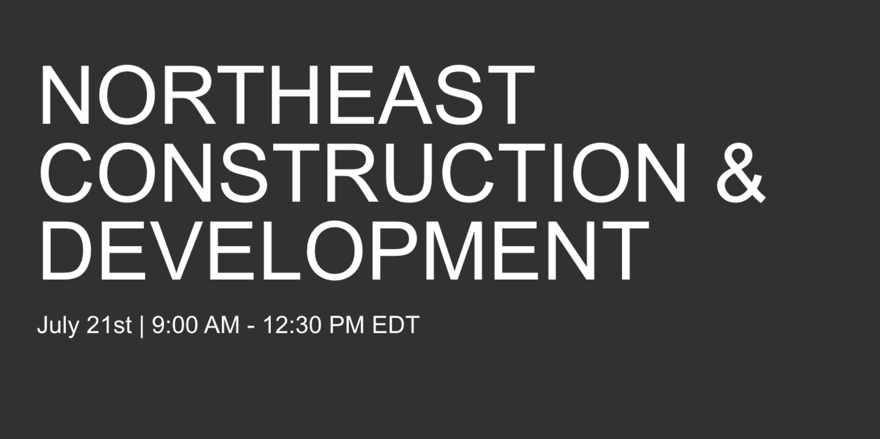 Northeast Construction & Development event logo