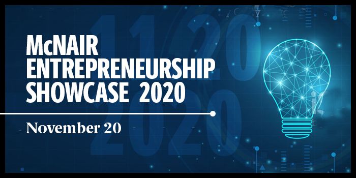 McNair Entrepreneurship Showcase 2020 event logo