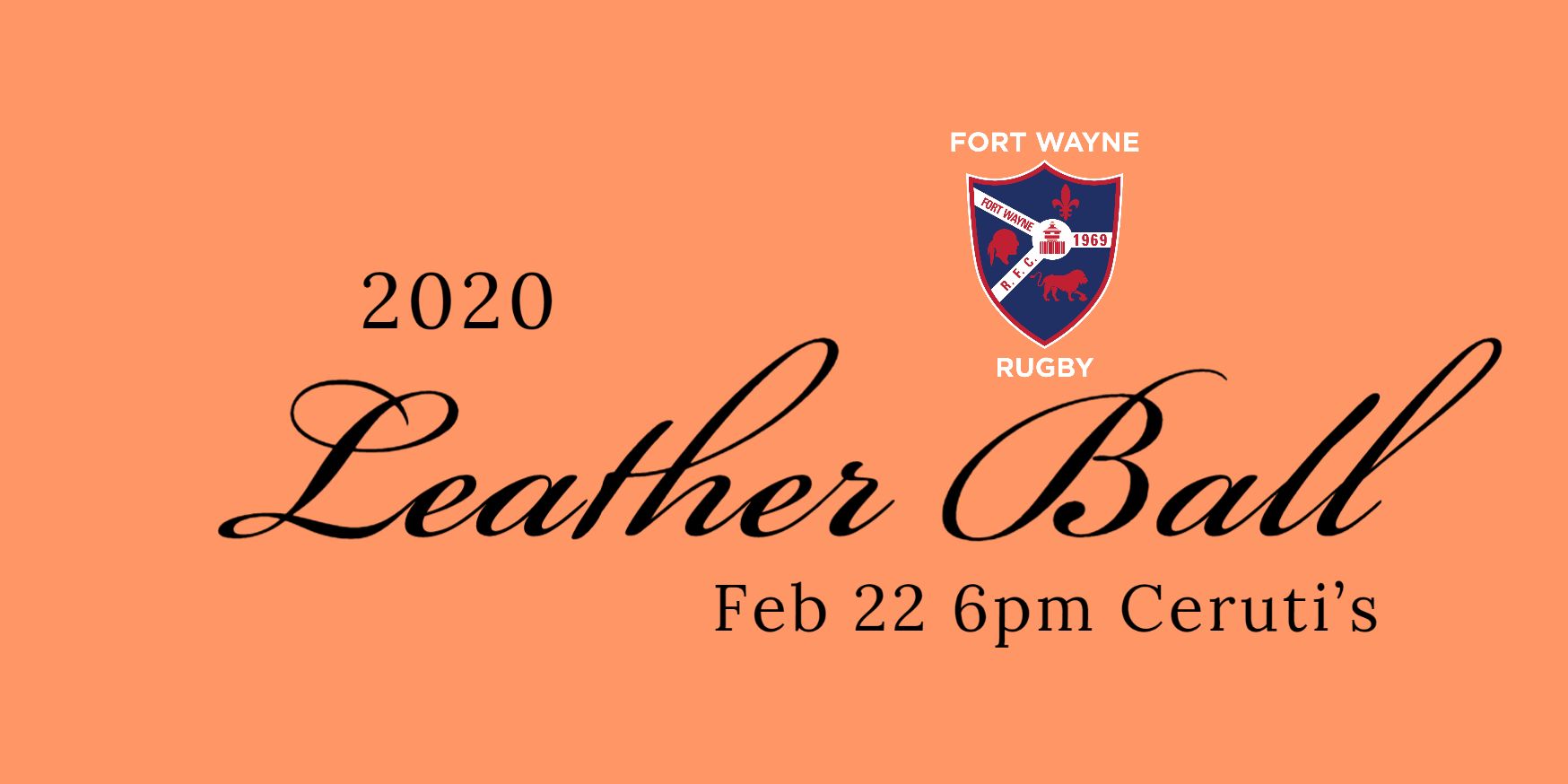 2022 Fort Wayne Rugby Leather Ball event logo