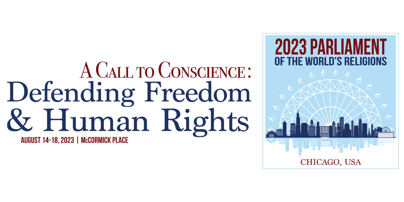 2023 Parliament of the World's Religions Chicago event logo