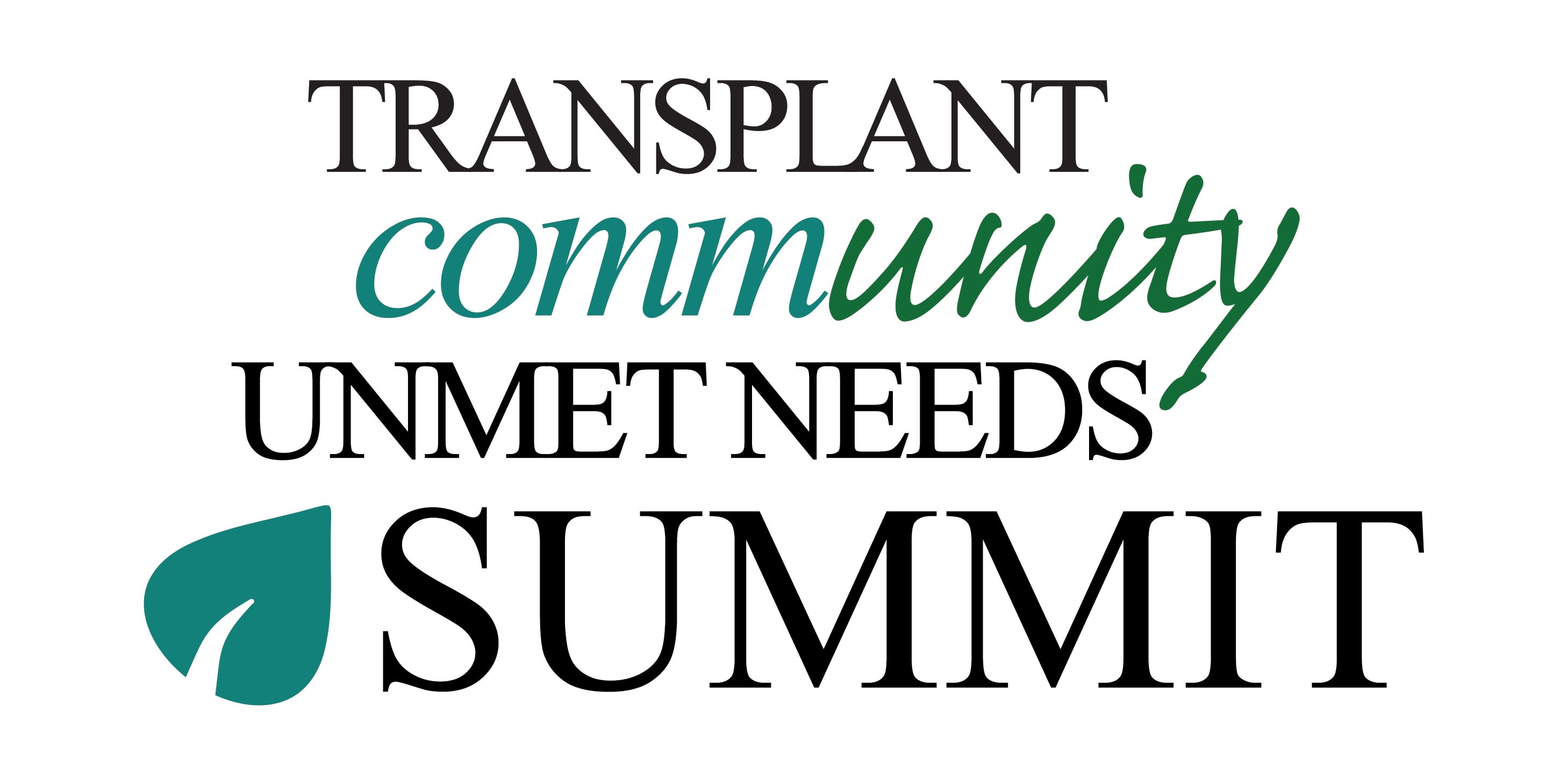 The Transplant Community Unmet Needs Summit event logo