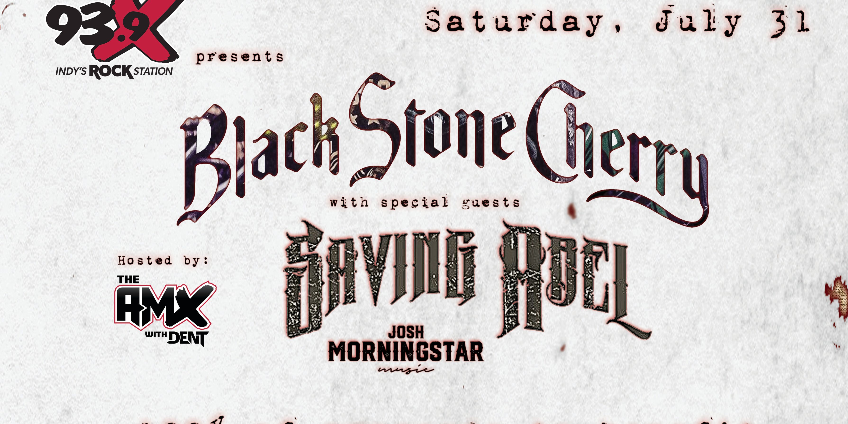 93.9X Presents: Black Stone Cherry w/ special guest Saving Abel & Josh Morningstar event logo