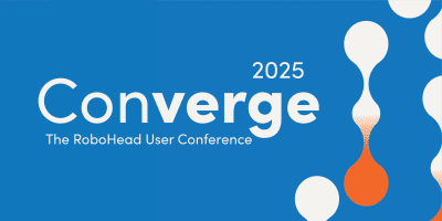 RoboHead Converge 2025 event logo