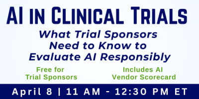 AI in Clinical Trials Webinar event logo