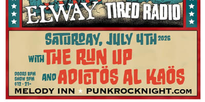 July 4: The Run Up, Adictös al Kaös, Elway, Tired Radio event logo