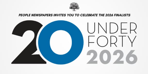 People Newspapers 20 Under 40 2026 event logo
