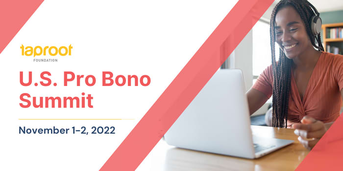 U.S. Pro Bono Summit 2022 event logo