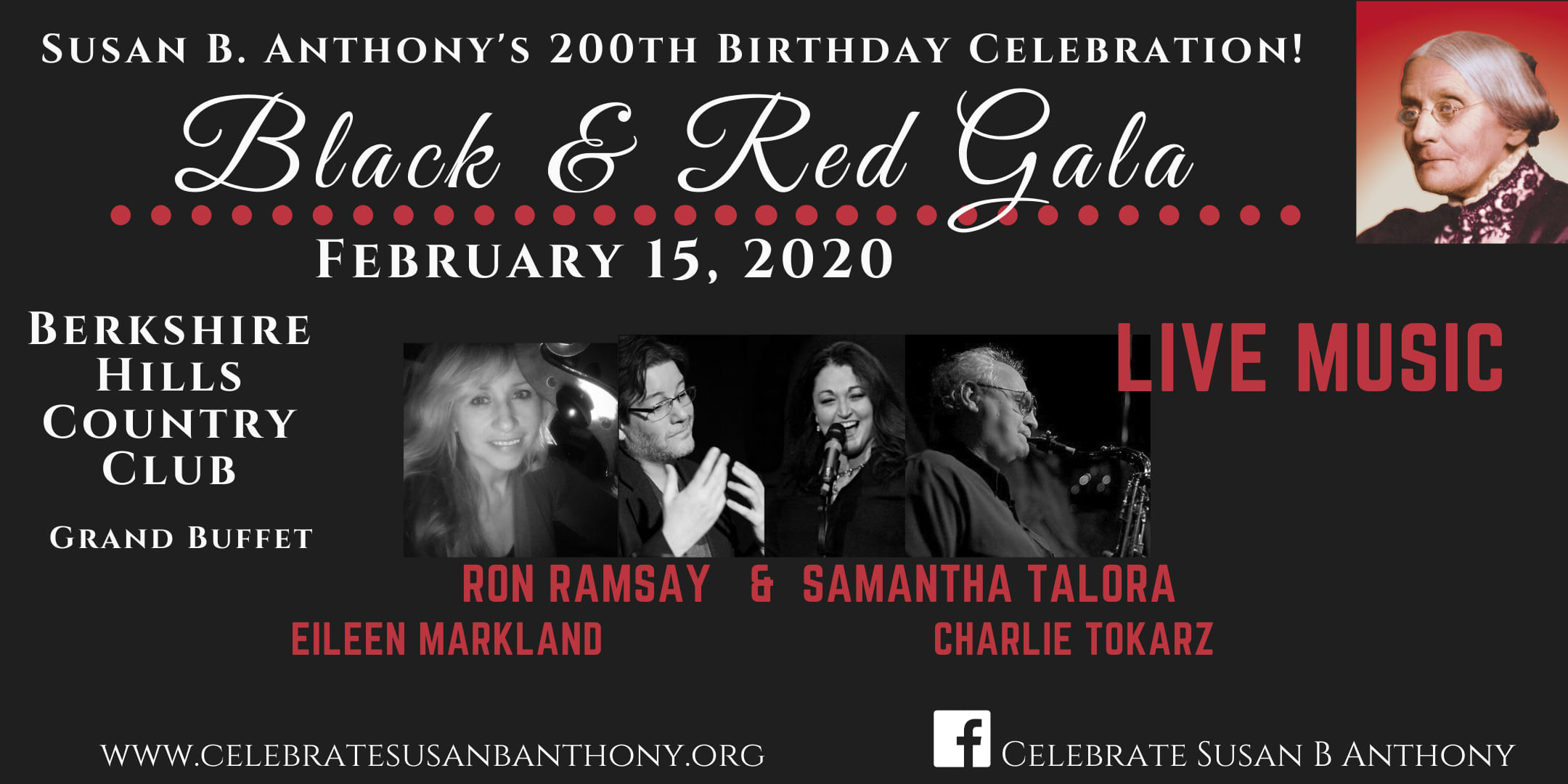 Black & Red Gala to Celebrate Susan B Anthony event logo