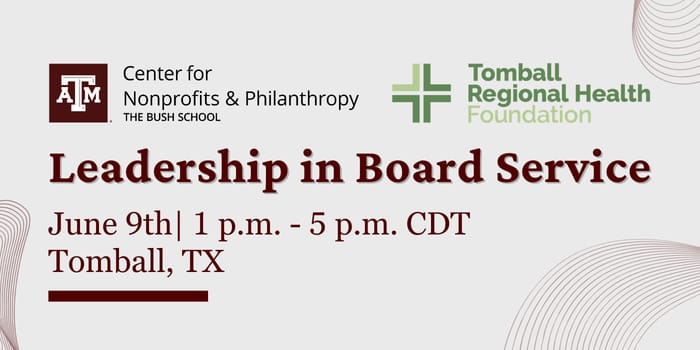 Leadership in Board Service | Summer 2026 event logo