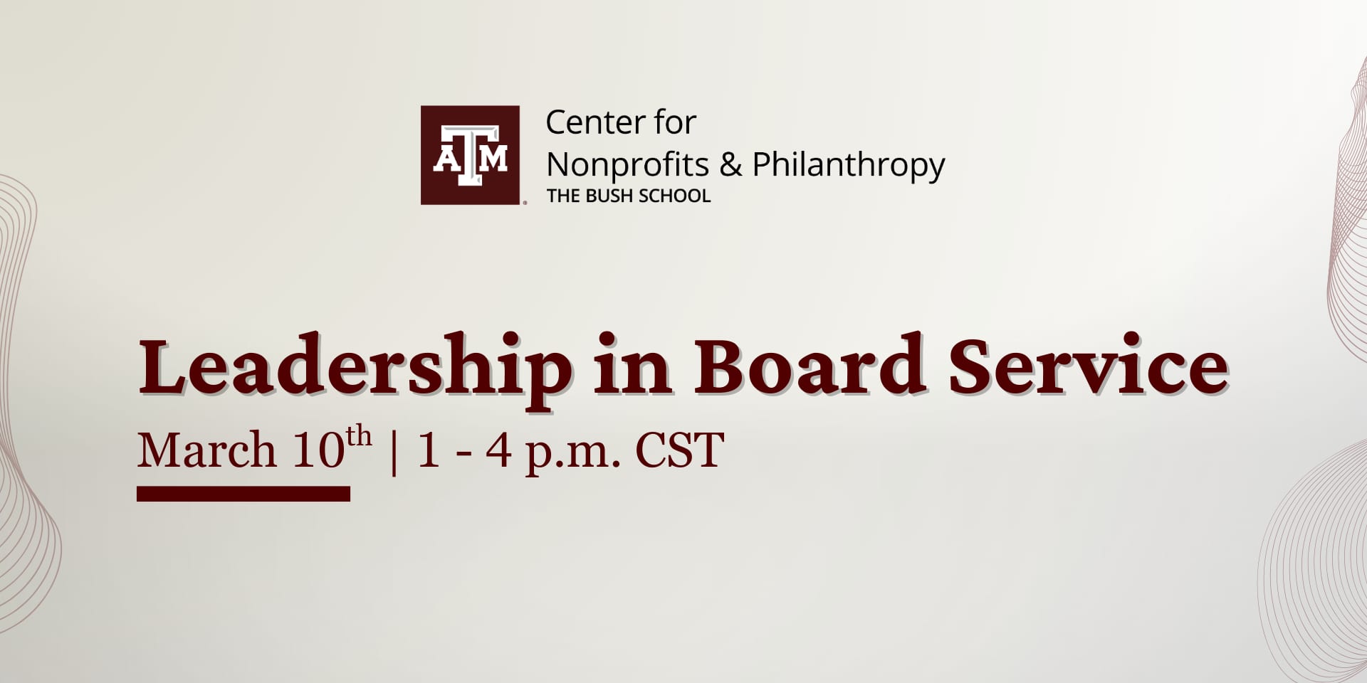 Leadership in Board Service event logo