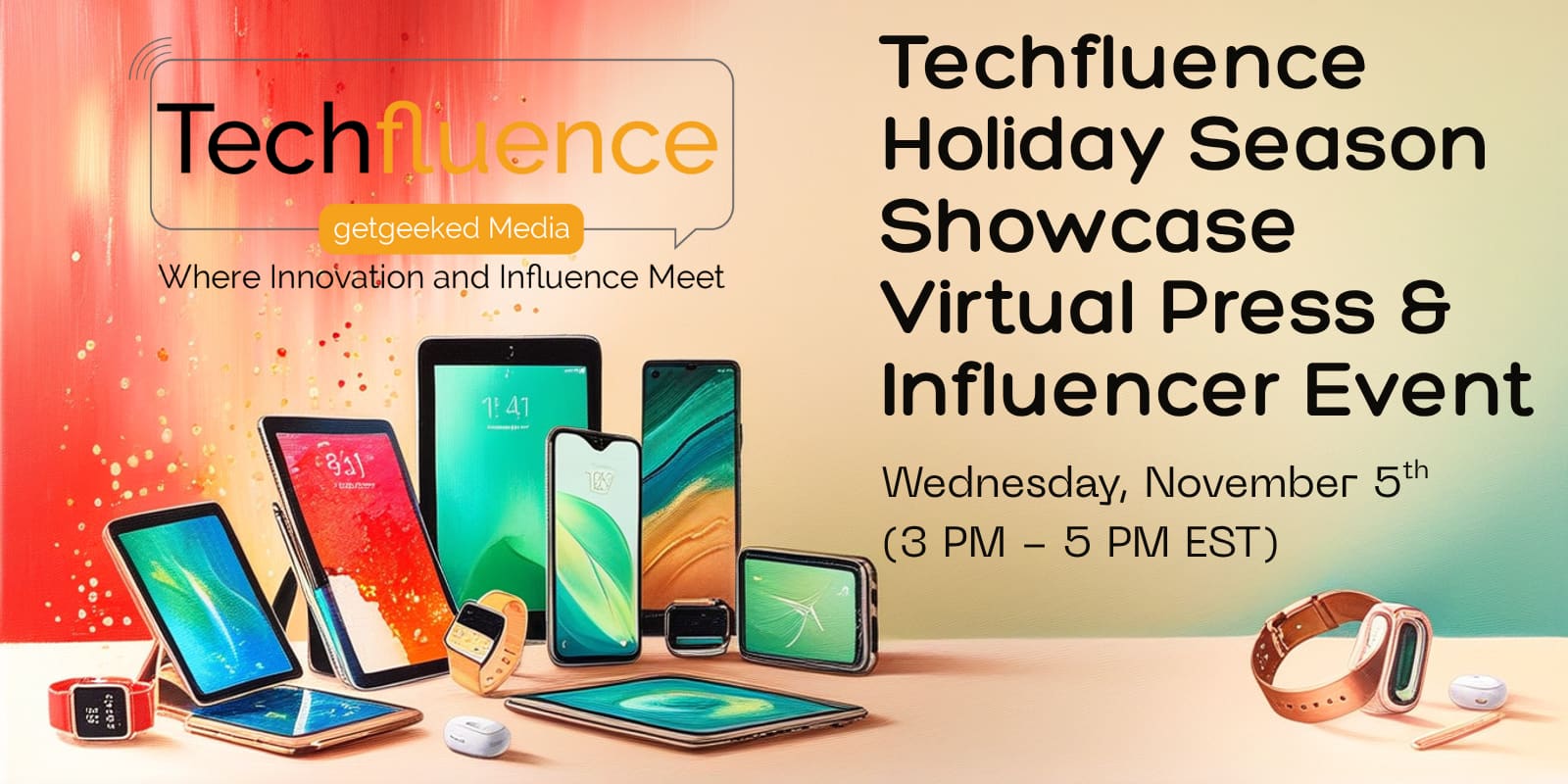 Techfluence Holiday Preview Virtual Press & Influencer Event event logo