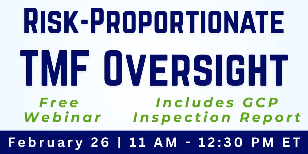 Risk-Proportionate TMF Oversight event logo