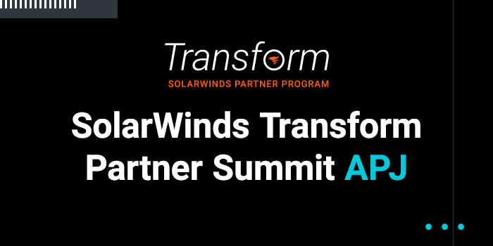 SolarWinds Transform Partner Summit APJ 2024 event logo