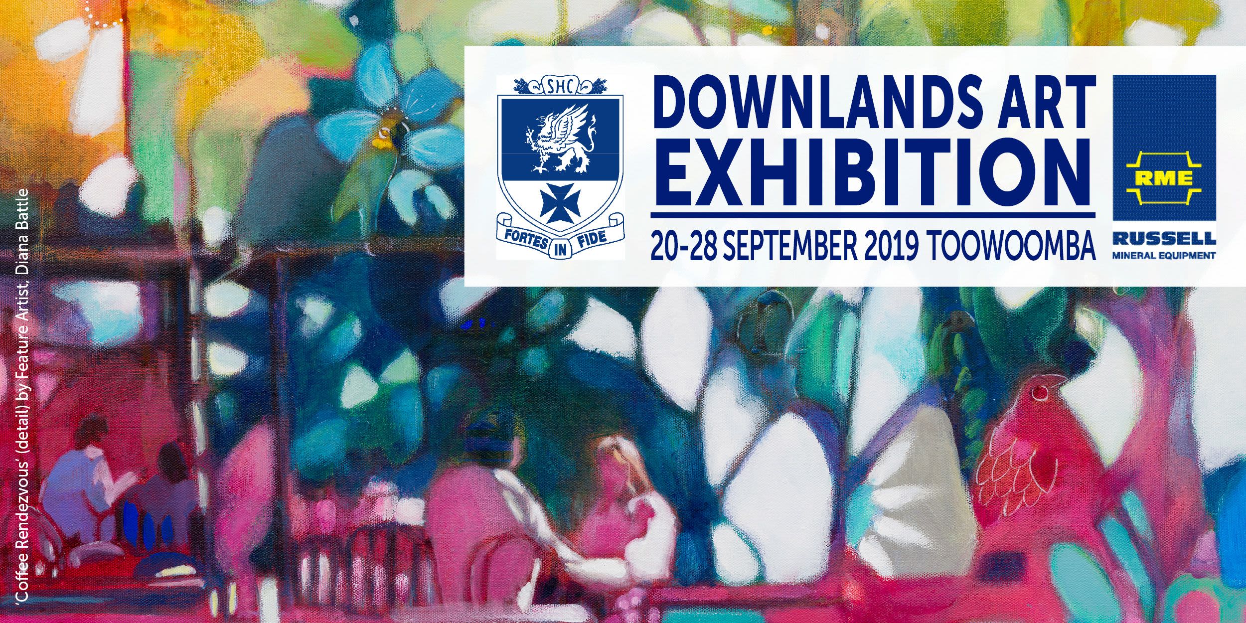 2019 RME Downlands Art Exhibition Silent Auction event logo