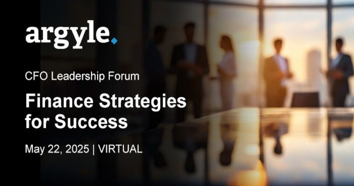 CFO Leadership Forum: Finance Strategies for Success, Thu, May 22nd ...