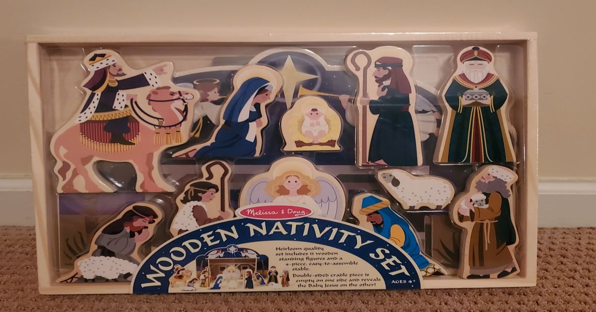 melissa and doug wooden nativity set