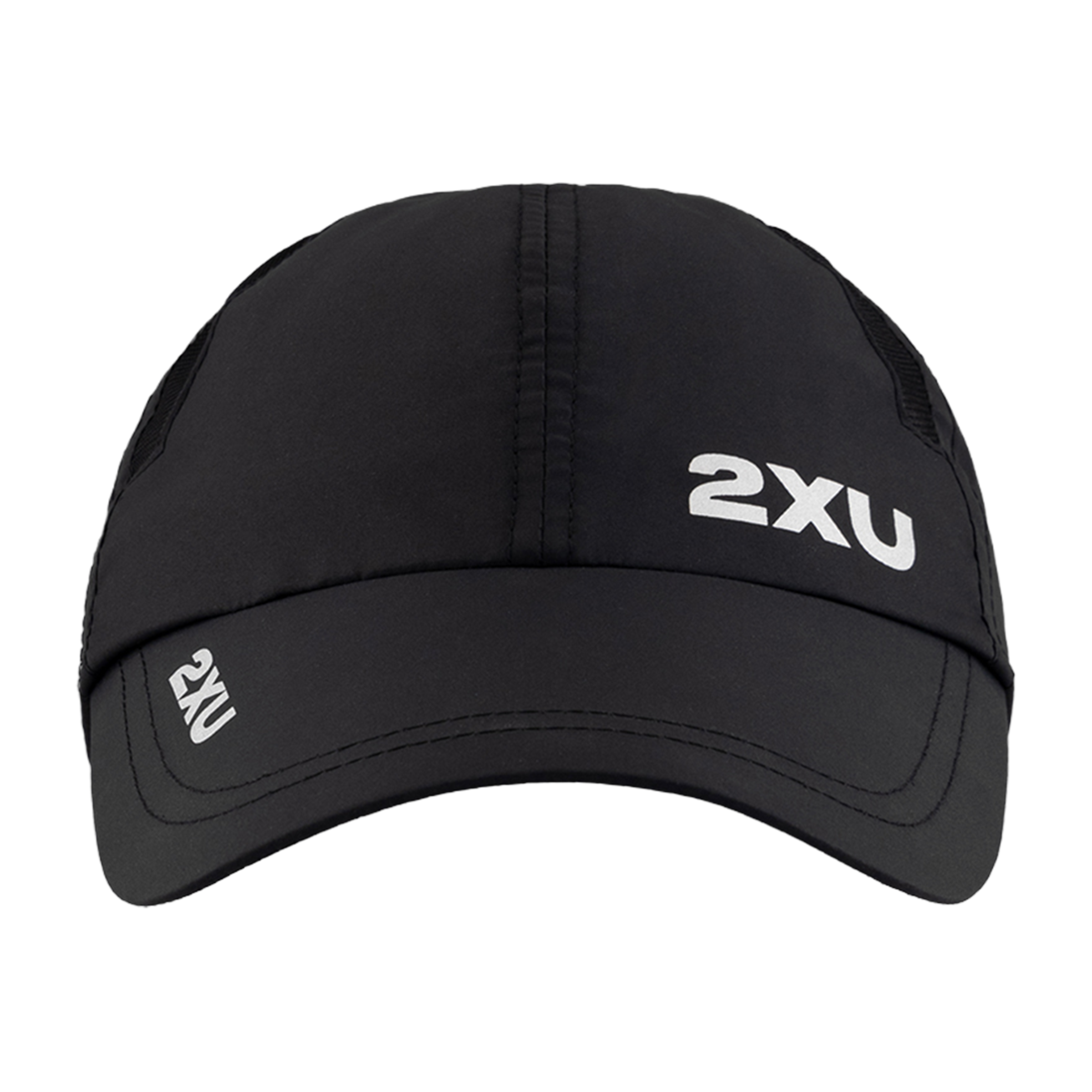 NEW -‎ 2XU - Unisex Run Cap Hat Black OSFM moisture wicking pony tail hole 2XU Unisex Run Cap Black Black | Sports Direct Australia main image 2