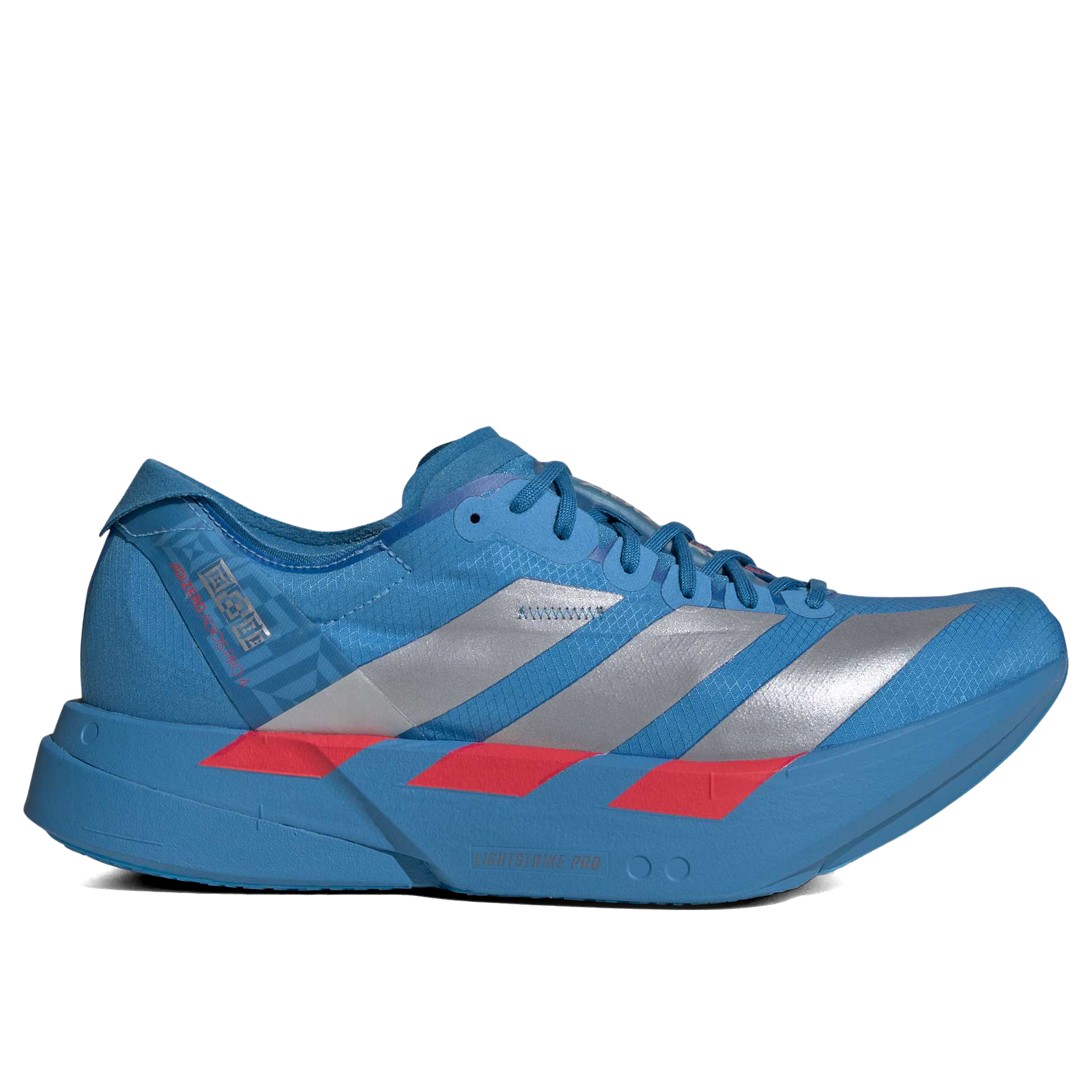 Adidas Mens Adizero Adios Pro 4 Running Shoes Solar Blue / Silver 
