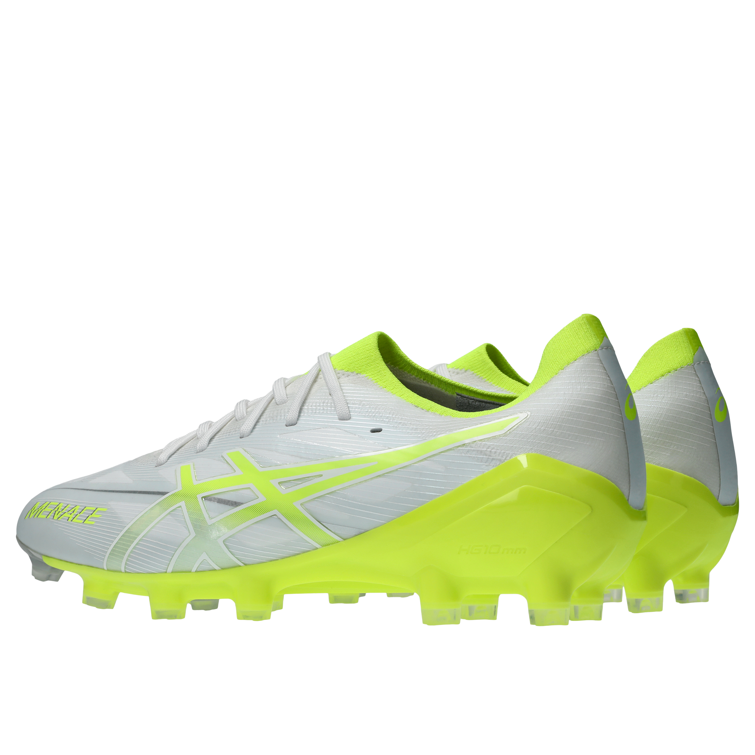Asics Mens Menace 5 (FG) Football Boots White/Safety Yellow