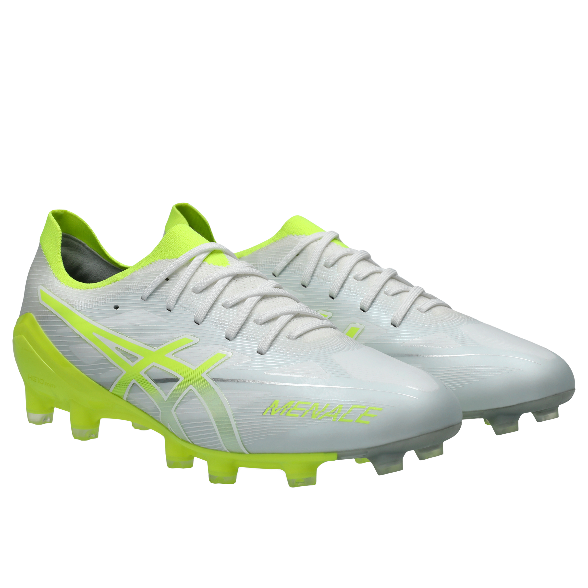 Asics Mens Menace 5 (FG) Football Boots White/Safety Yellow