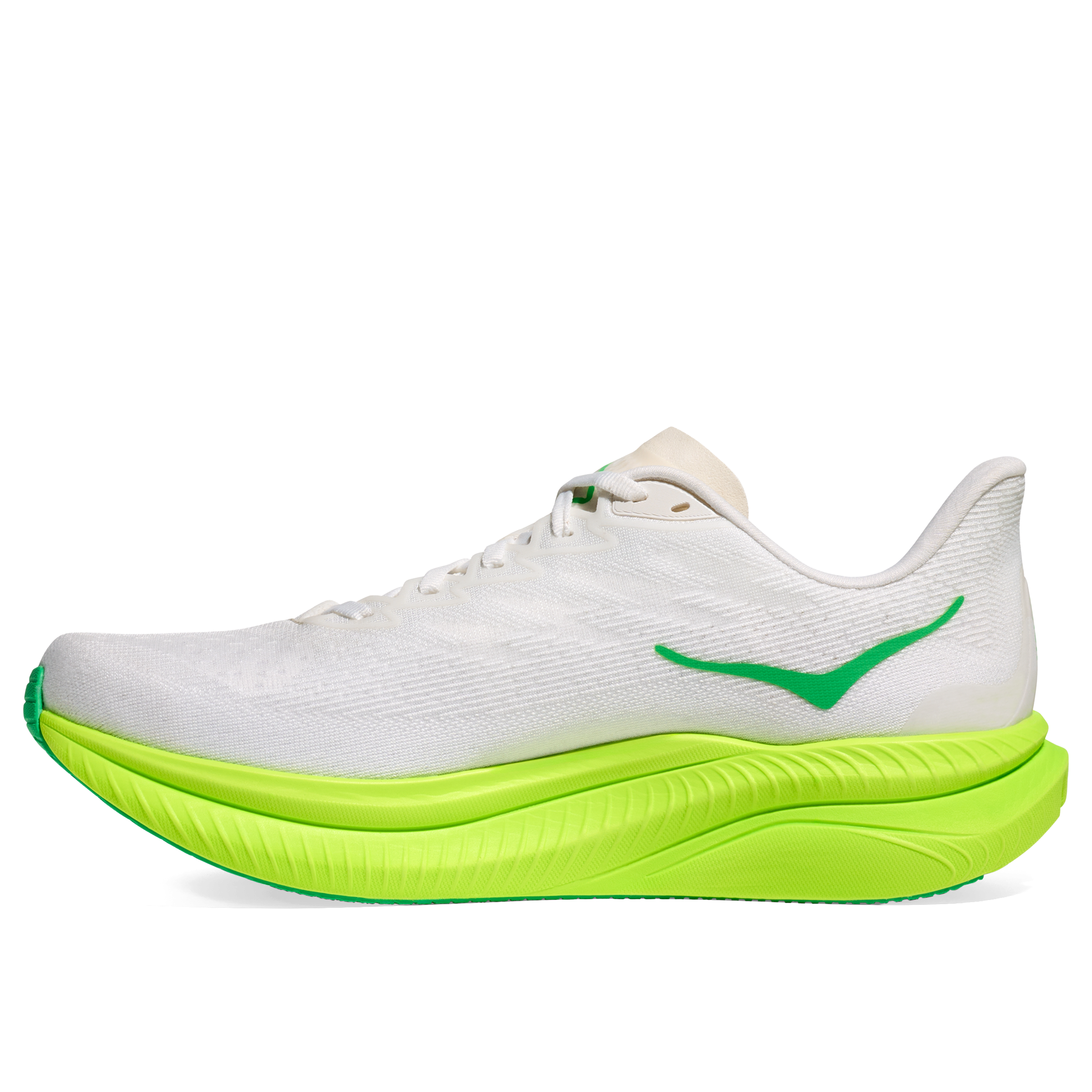 Hoka Mach 6 Running Shoes White / Neon Lime | Sports Direct  display picture 2