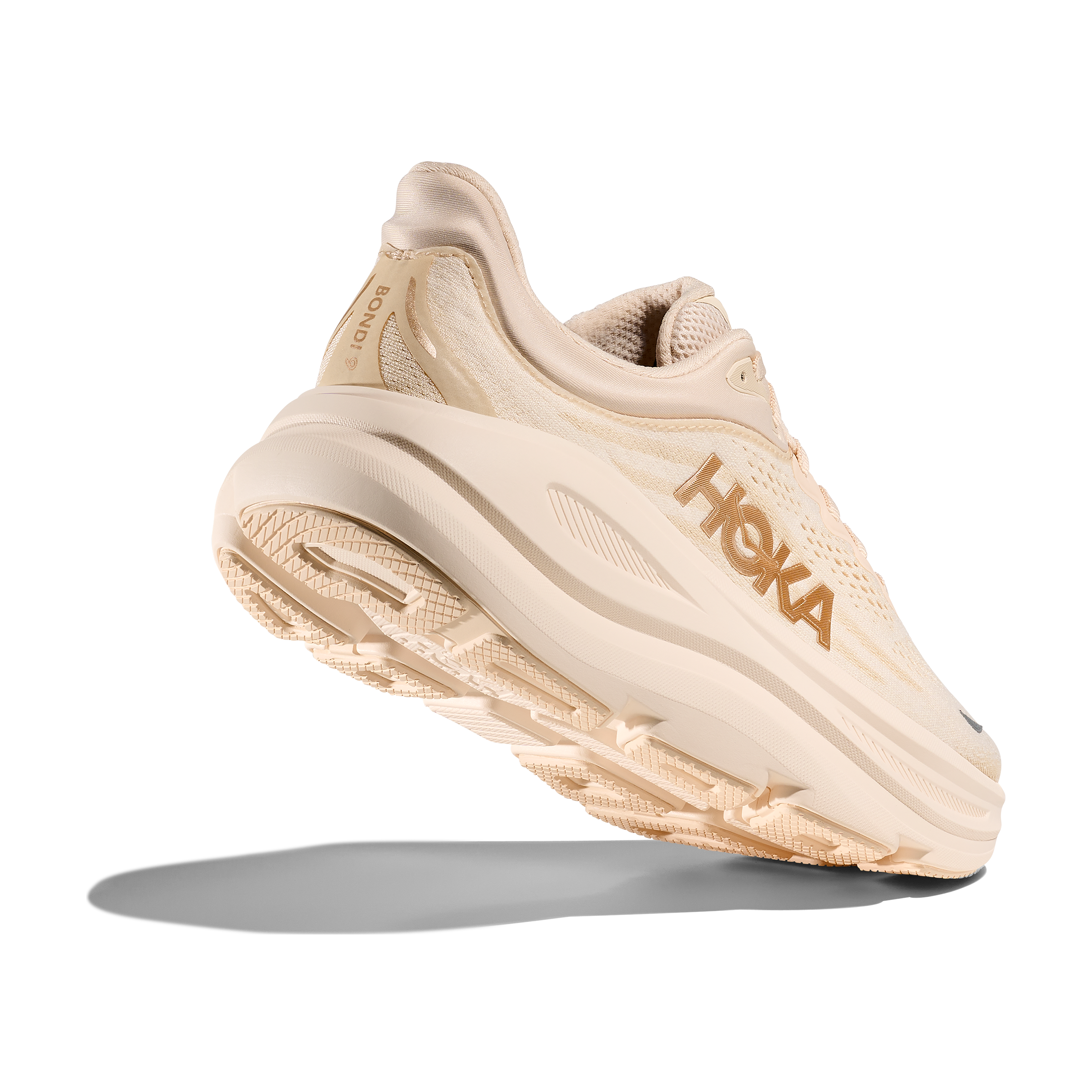 Hoka Womens Bondi 9 (Wide) Running Shoes Vanilla / Birch | Sports