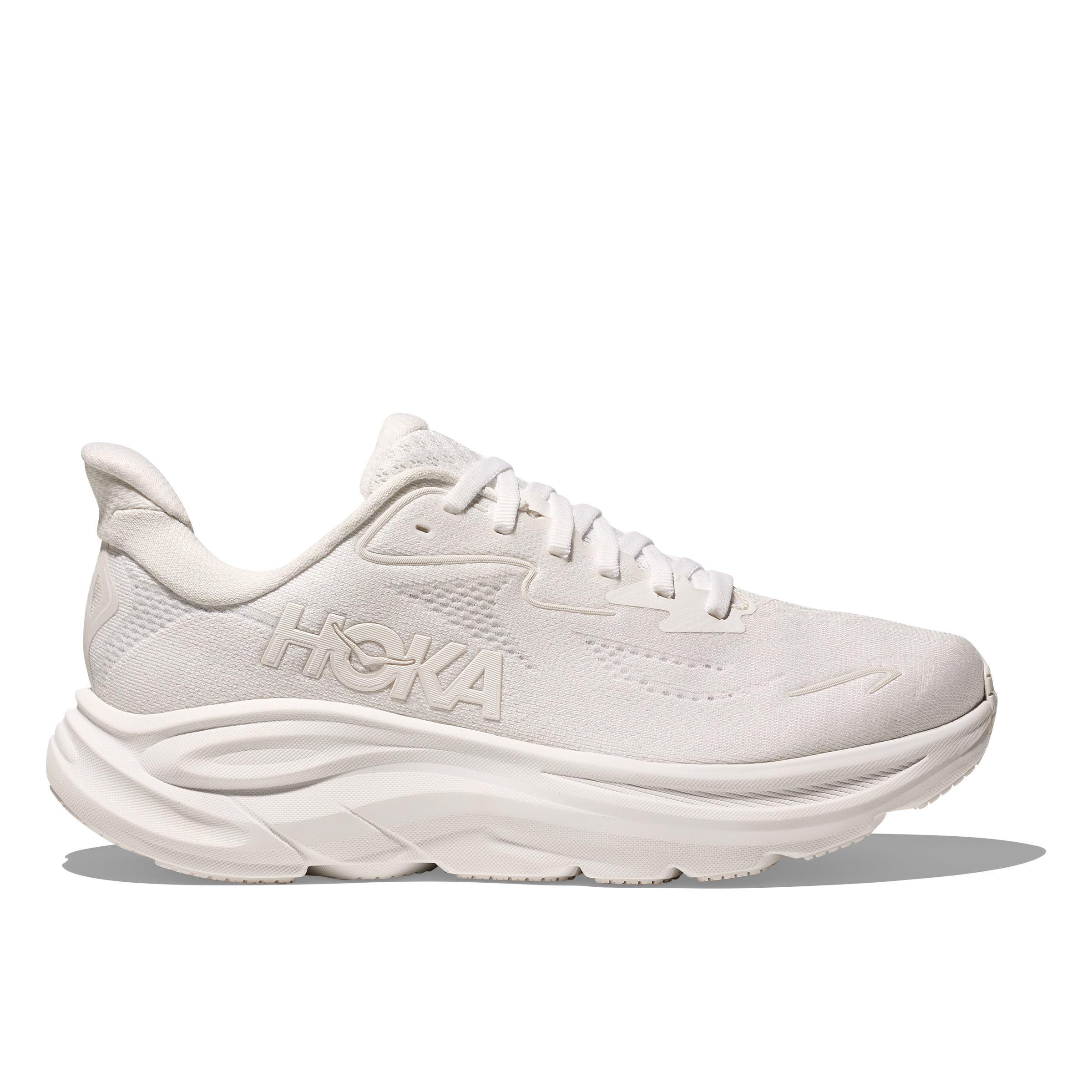 Hoka Womens Clifton 10 (Wide) Running Shoes White / White | Sports