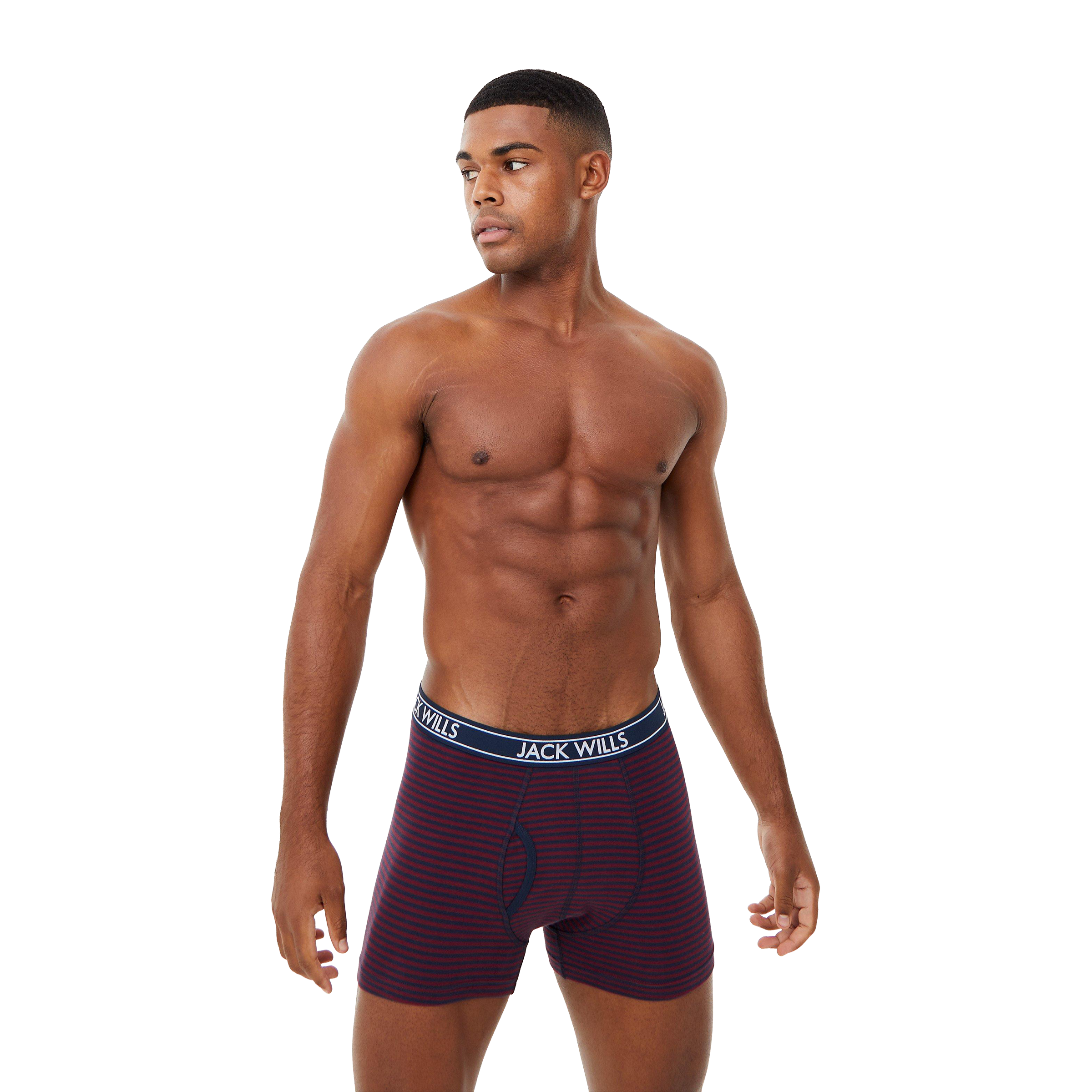 Jack Wills (3pk) Multipack Boxers Damson Stripe Sports Direct