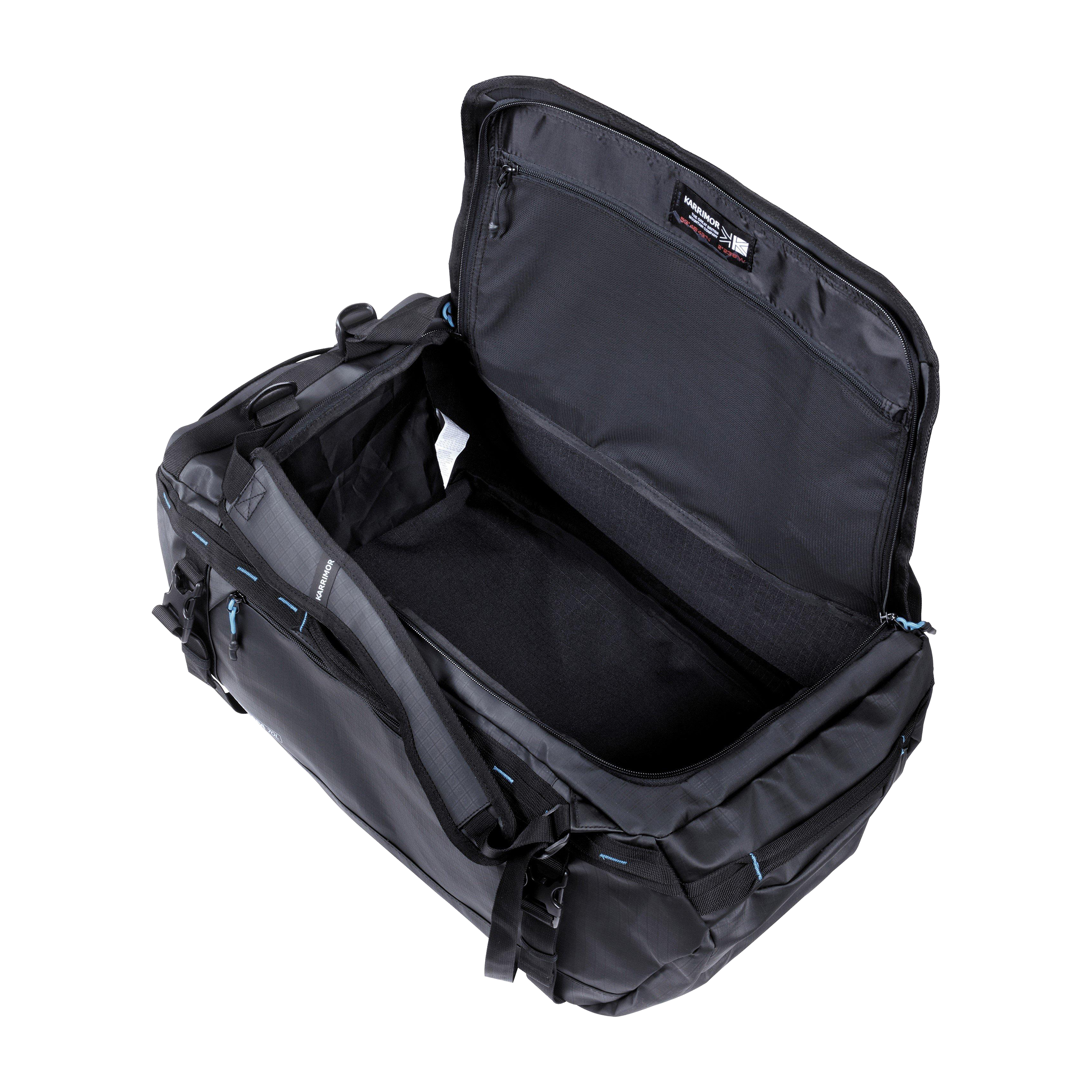 karrimor シュラフ　summer travel bag Karrimor Unisex Sherpa Duffel (70L) Bag Black | Sports Direct