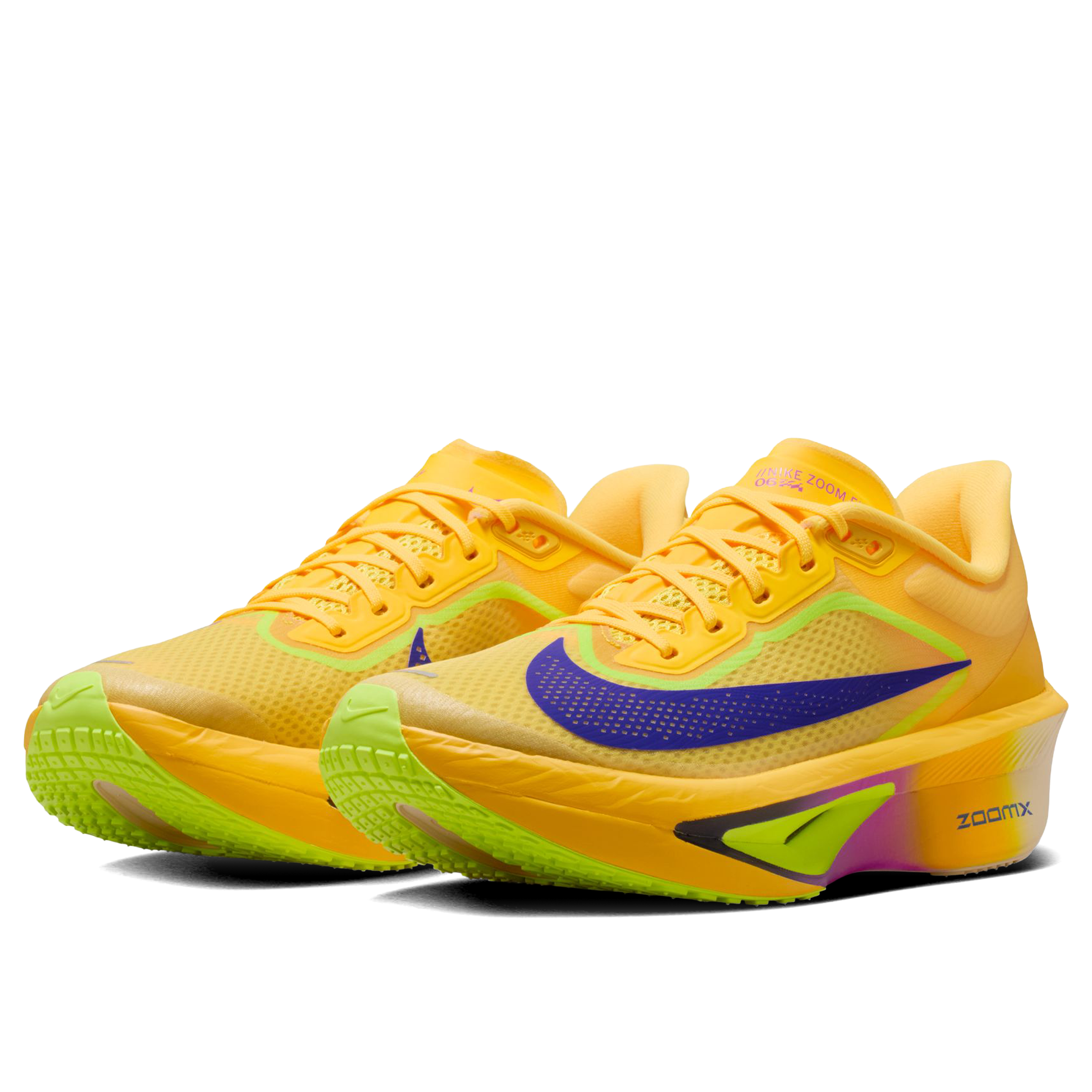 Nike Womens Zoom Fly 6 Running Shoes Citron Pulse/Indigo Burst 